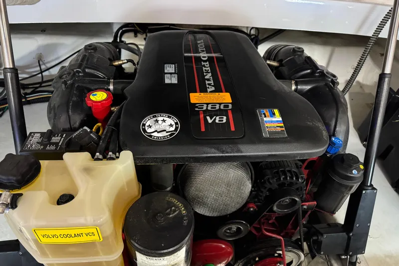 Slide: The Image of Volvo Penta 380 V8 engine in a 2014 Chaparral 277 SSX boat. - 13
