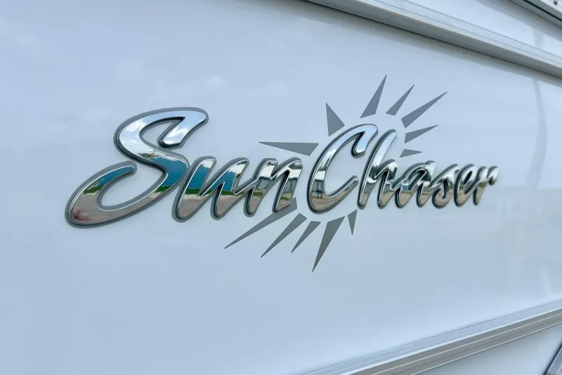 Slide: The Image of Chrome "Sun Chaser" logo on 2023 Geneva model exterior. - 21