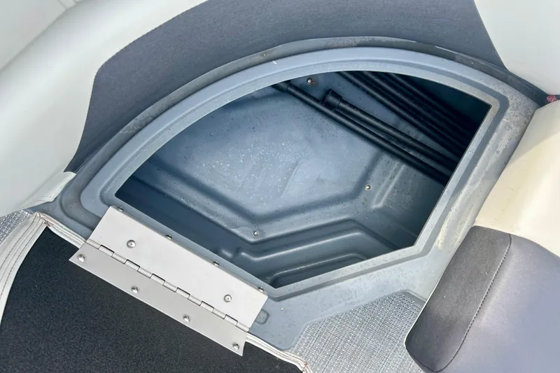 Slide: The Image of Storage compartment in 2023 Sun Chaser Geneva boat, featuring durable interior design. - 26