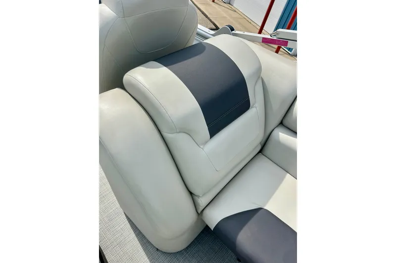 Slide: The Image of Luxurious seating in 2023 Sun Chaser Geneva boat, featuring elegant upholstery design. - 51