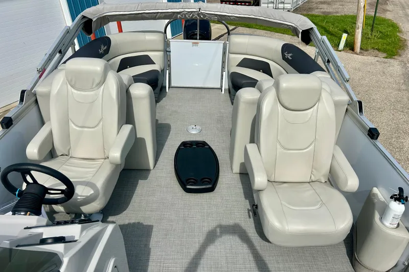 Slide: The Image of Luxurious 2023 Sun Chaser Geneva boat interior with plush seating and modern design. - 57