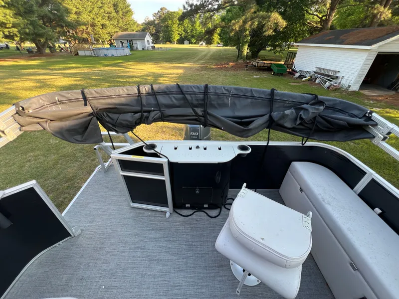 Slide: The Image of Interior view of a 2020 Godfrey Sweetwater 208 pontoon boat. - 13