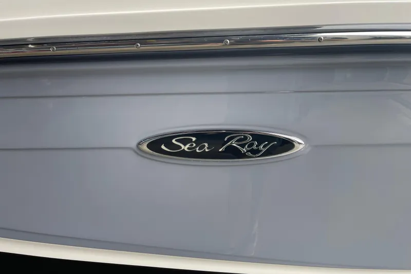 Slide: The Image of 2016 Sea Ray SLX 230 boat emblem on sleek hull. - 5