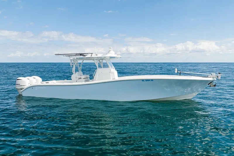 Slide: The Image of 2020 Yellowfin 36 Offshore boat on open sea. - 3