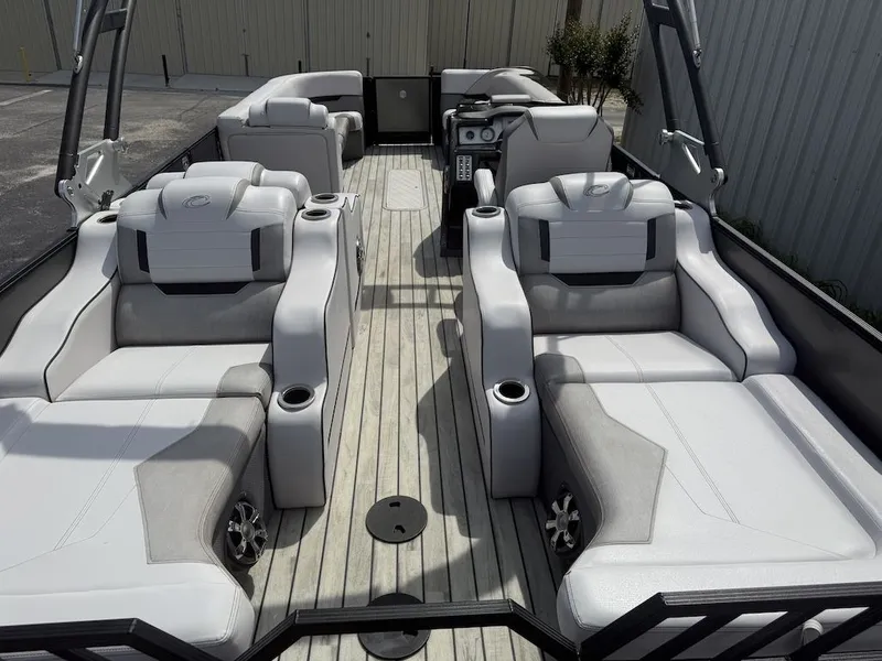 Slide: The Image of Interior view of a 2017 Crest Caliber 250 SLR2 pontoon boat. - 5