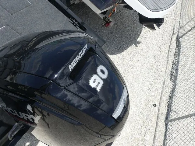 Slide: The Image of Mercury 90 HP outboard motor on Lowe Stinger 175C boat, 2026 model. - 10