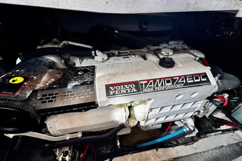 Slide: The Image of Volvo Penta TAMD74 EDC engine in a 2000 Trojan 440 Express boat. - 31