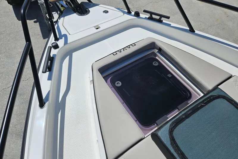 Slide: The Image of Navan S30 boat 2026 with deck details and storage. - 10