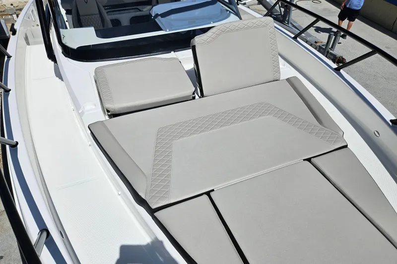 Slide: The Image of Luxurious sunbathing area on Navan S30 boat, model year 2026. - 11
