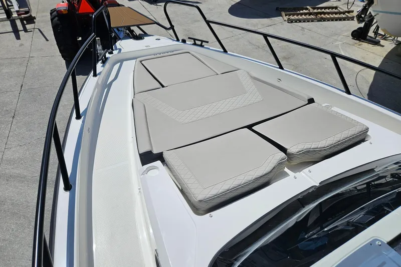Slide: The Image of Navan S30 boat 2026 with cushioned sun deck. - 9