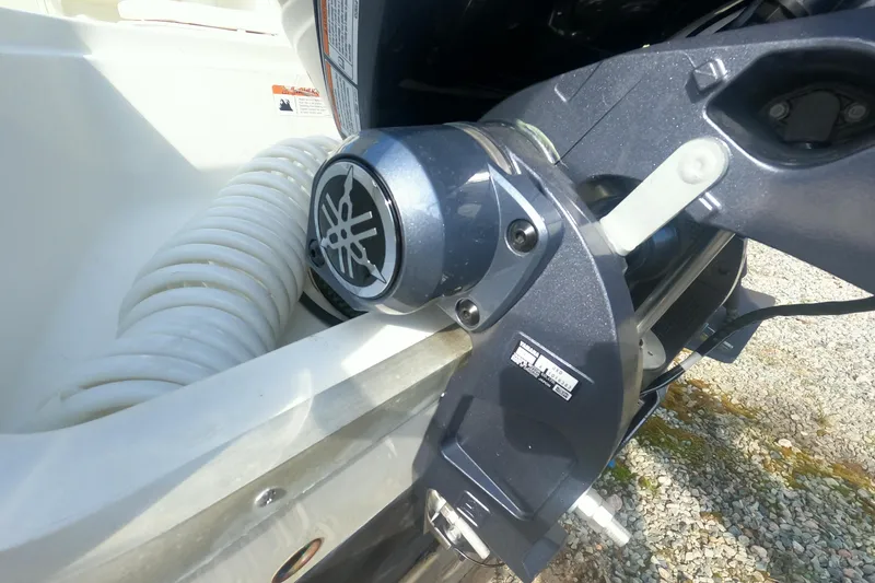 Slide: The Image of 2009 Hydra-Sports 2000 WA boat engine detail with Yamaha component. - 9