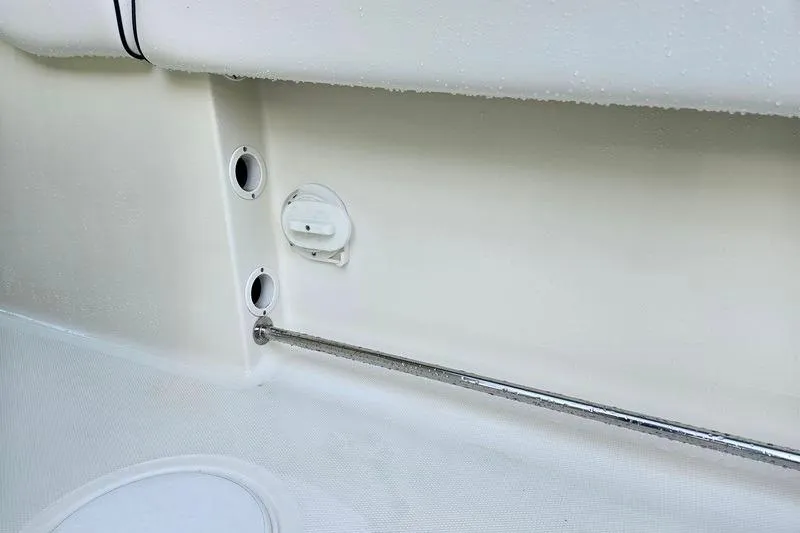 Slide: The Image of 2006 Hydra-Sports Vector 2900 CC interior detail with rod holder and fittings. - 38