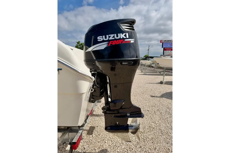 Slide: The Image of Outboard motor on a 2007 World Cat 250 DC boat, Suzuki Four Stroke. - 40