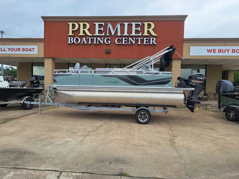 Slide: The Image of 2026 Avalon Venture Quad Fish boat at Premier Boating Center. - 3
