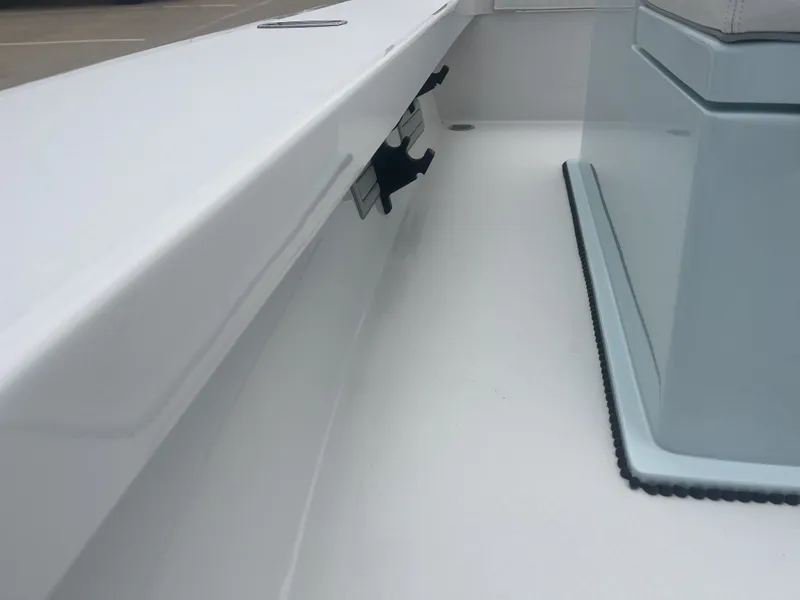 Slide: The Image of Interior view of the 2024 Beavertail Strike 17 boat deck. - 18