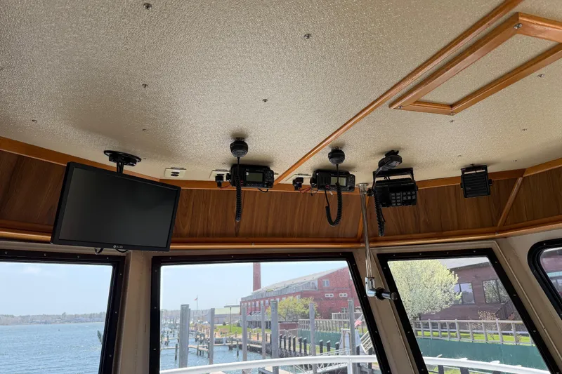 Slide: The Image of Interior view of a 1954 American 70 Tugboat cabin with communication equipment. - 37