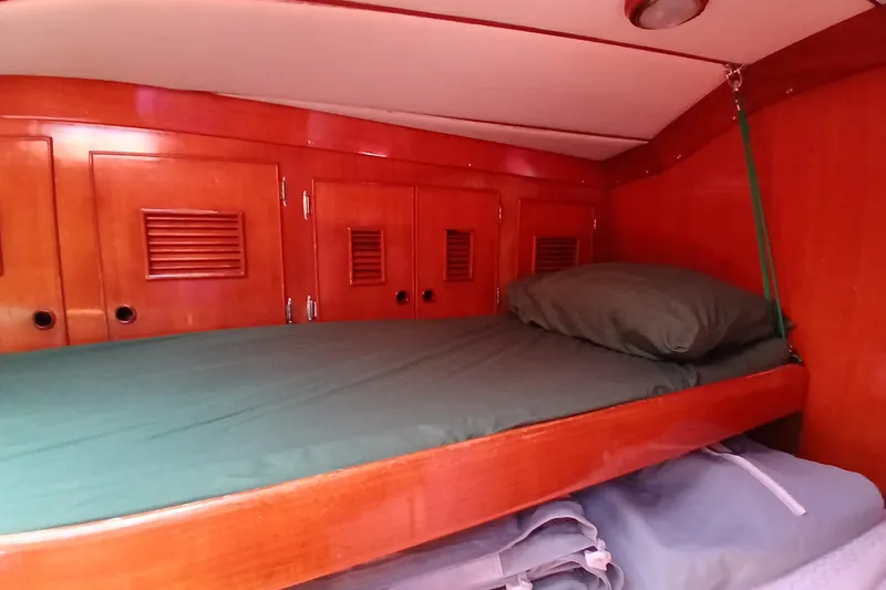 Slide: The Image of Cozy wooden cabin bed in 1981 SKYE 51 yacht interior. - 39