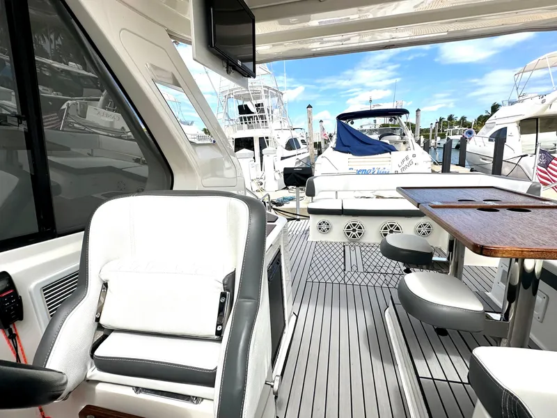 Slide: The Image of Interior view of 2016 Bavaria Sport 360 HT yacht with seating and table. - 41