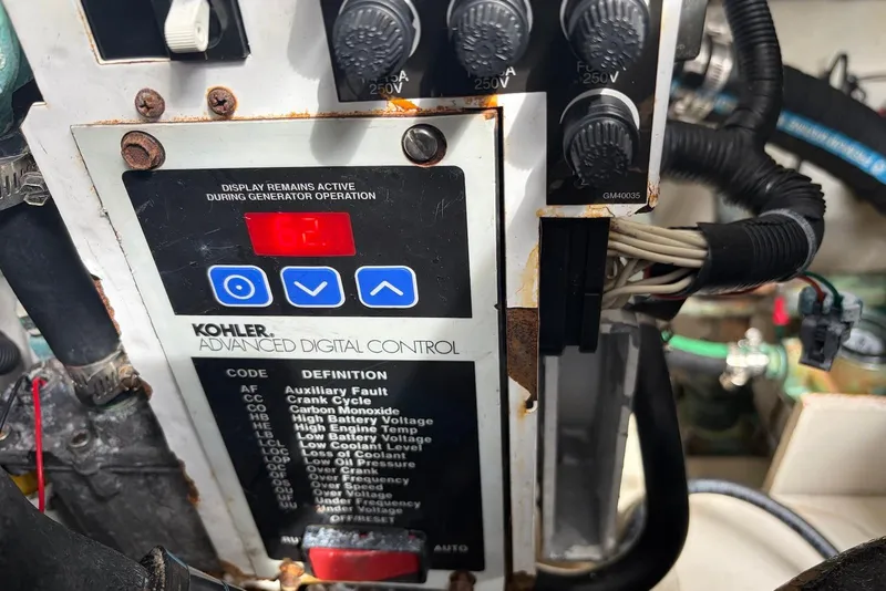 Slide: The Image of Kohler advanced digital control panel on 2008 Sea Ray Sundancer 310 boat. - 39