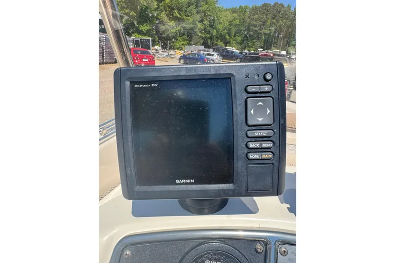 Slide: The Image of Garmin echoMAP DV on 2015 Scout 177 Sport boat dashboard, sunny day. - 8
