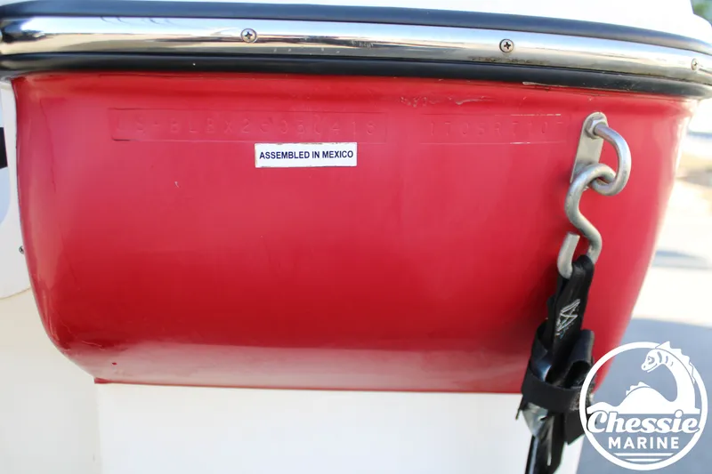 Slide: The Image of Red stern of 2015 Bayliner 170, assembled in Mexico. - 24
