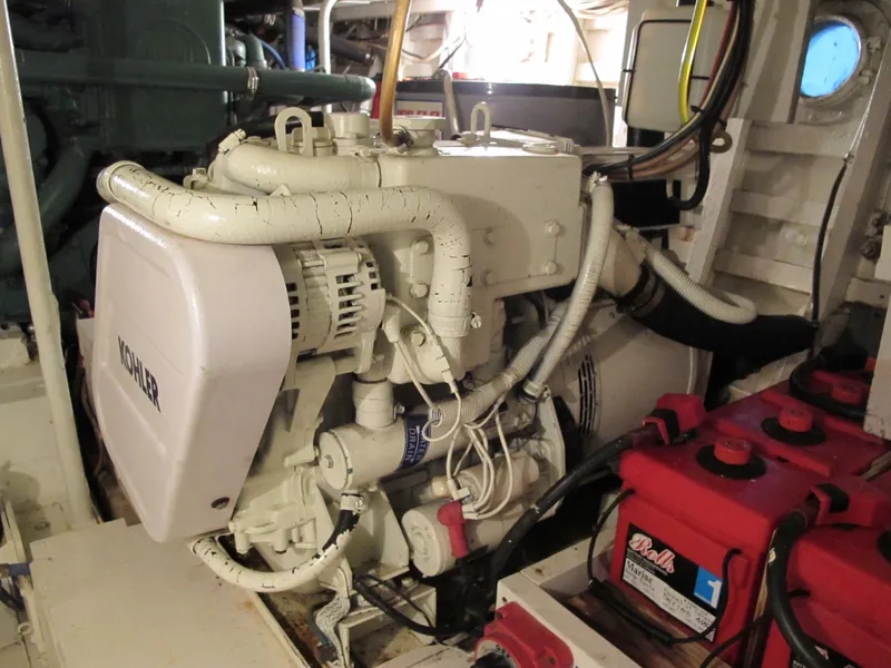Slide: The Image of Engine room of 1971 Chris-Craft 57 Constellation with Kohler generator. - 39