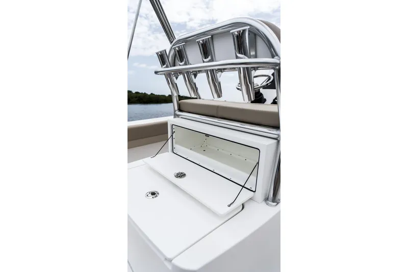 Slide: The Image of Edgewater 188CC 2025 boat with storage and rod holders. - 10