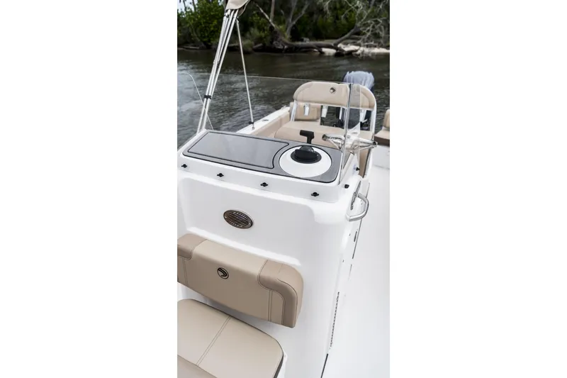 Slide: The Image of Interior view of Edgewater 188CC boat, model year 2025. - 12