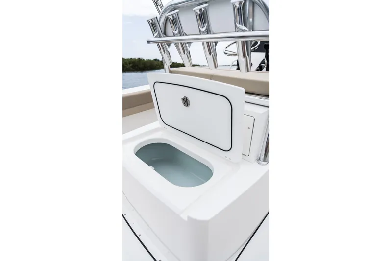 Slide: The Image of Edgewater 188CC 2025 boat with open storage compartment. - 9