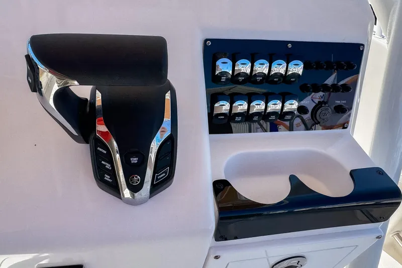 Slide: The Image of Edgewater 208CC 2025 control console with controls. - 6