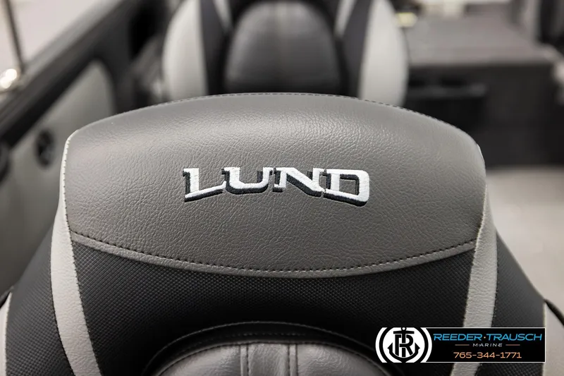 Slide: The Image of Gray Lund boat seat with logo, 2026 Lund 1975 Tyee model. - 40
