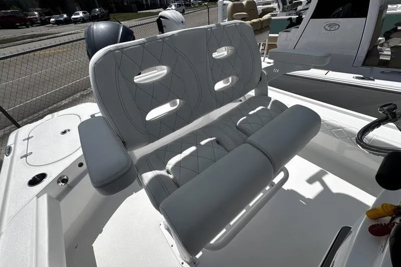 Slide: The Image of 2026 Blazer Bay 2440 boat seating with modern design and comfortable upholstery. - 26