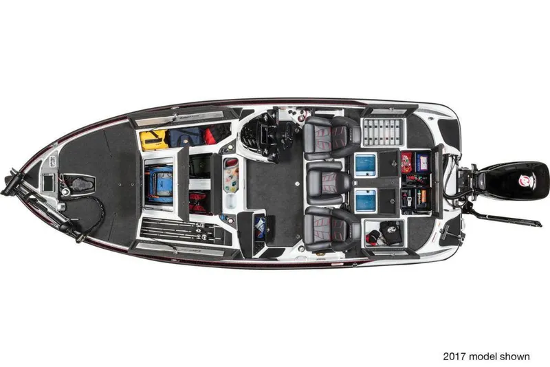 Slide: The Image of Manufacturer Provided Image: Top view of 2018 Nitro Z21 Pro fishing boat interior layout. - 4