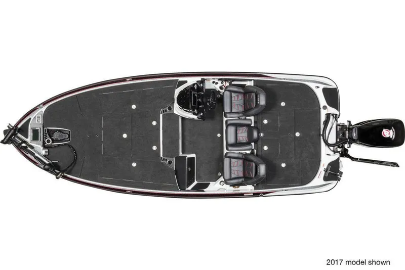 Slide: The Image of Manufacturer Provided Image: Top view of a 2018 Nitro Z21 Pro fishing boat with seating and motor. - 5