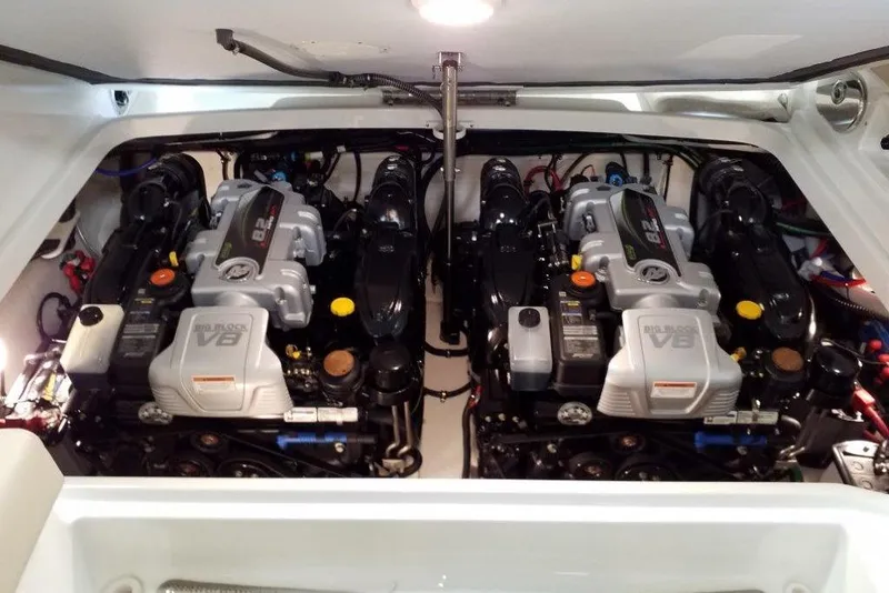 Slide: The Image of Engine compartment of a 2019 Formula 310 Bowrider with dual V8 engines. - 36