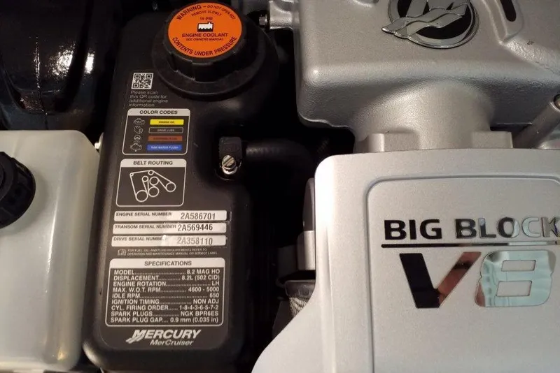 Slide: The Image of Engine compartment of a 2019 Formula 310 Bowrider with Mercury MerCruiser V8. - 38