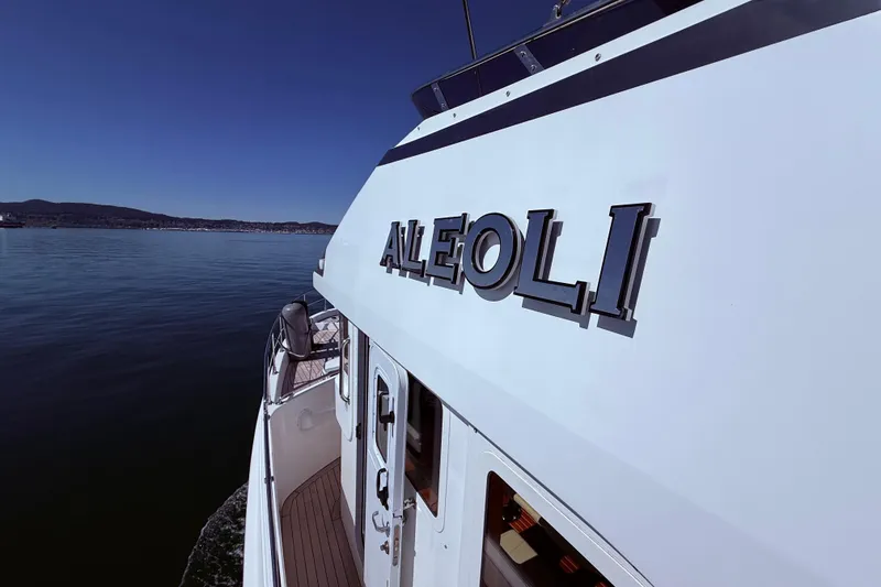 Slide: The Image of Nordhavn 52 yacht "ALEOLI" cruising on calm waters, 2016 model. - 4