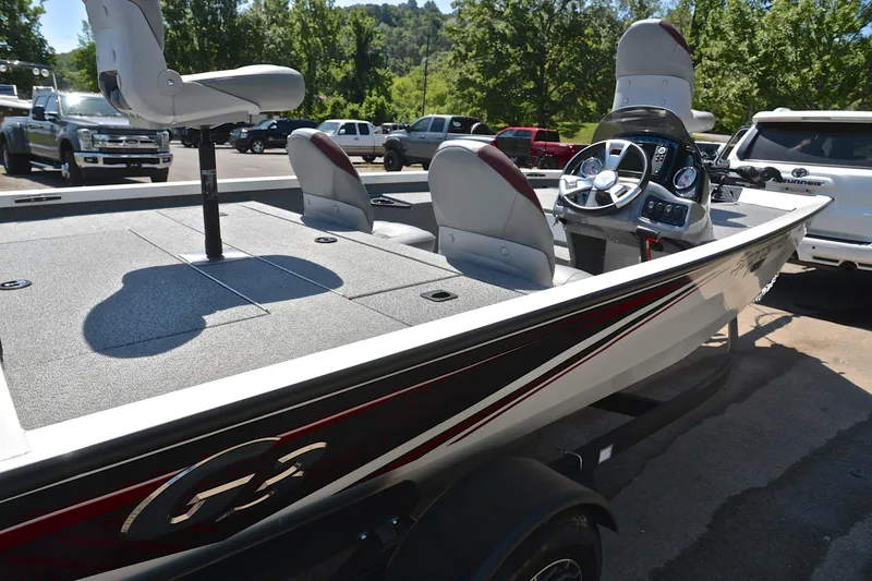 Slide: The Image of 2023 G3 Sportsman 1610 boat with sleek design and modern seating. - 19