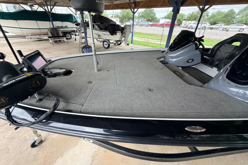 Slide: The Image of 2016 Nitro Z20 fishing boat with spacious deck and advanced navigation equipment. - 6