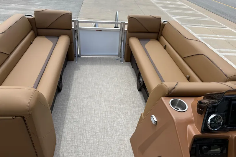 Slide: The Image of 2026 Avalon VENTURE QUAD LOUNGE interior with tan seating and modern dashboard design. - 28