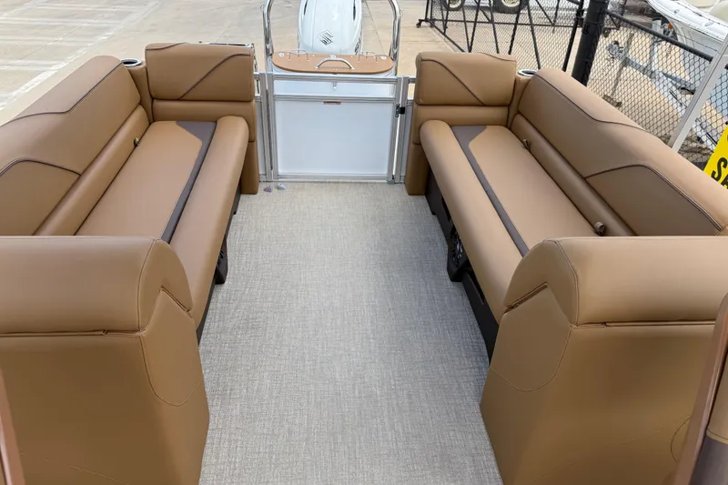 Slide: The Image of 2026 Avalon VENTURE QUAD LOUNGE interior with tan seating and modern design. - 30