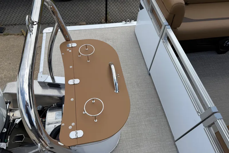 Slide: The Image of 2026 Avalon VENTURE QUAD LOUNGE boat interior with sleek design and modern features. - 46