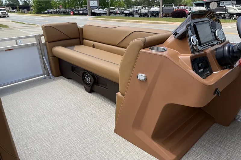 Slide: The Image of 2026 Avalon VENTURE QUAD LOUNGE interior with tan seating and modern dashboard. - 49