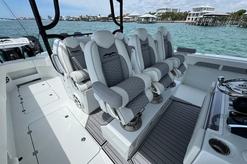 Slide: The Image of Luxurious seating on 2025 Invincible 40 Catamaran, showcasing modern design and comfort. - 29