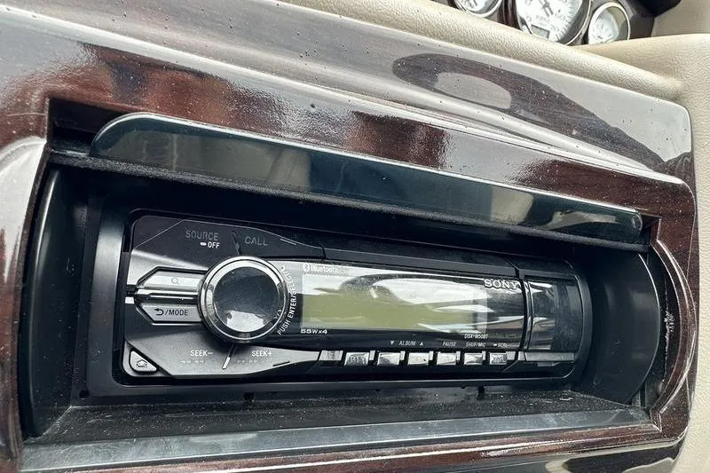 Slide: The Image of Sony stereo system in a 2026 Bennington 2250 GSR boat dashboard. - 17