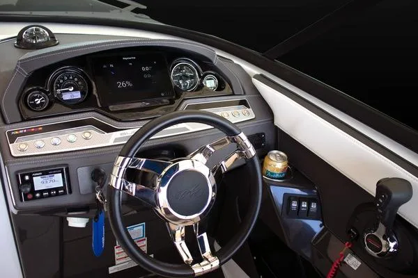 Slide: The Image of Manufacturer Provided Image: 2025 Monterey 275SS Super Sport dashboard with steering wheel and control panel. - 4
