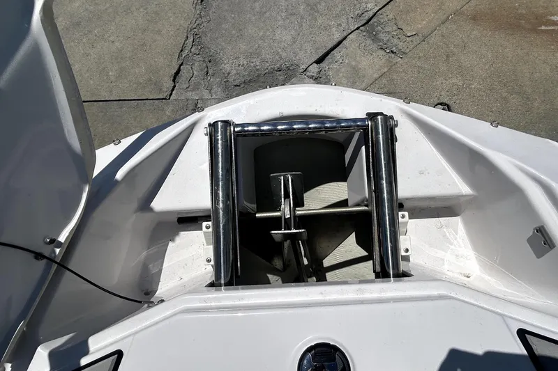 Slide: The Image of Anchor area of a 2017 Scarab 255 H.O. Impulse boat. - 16