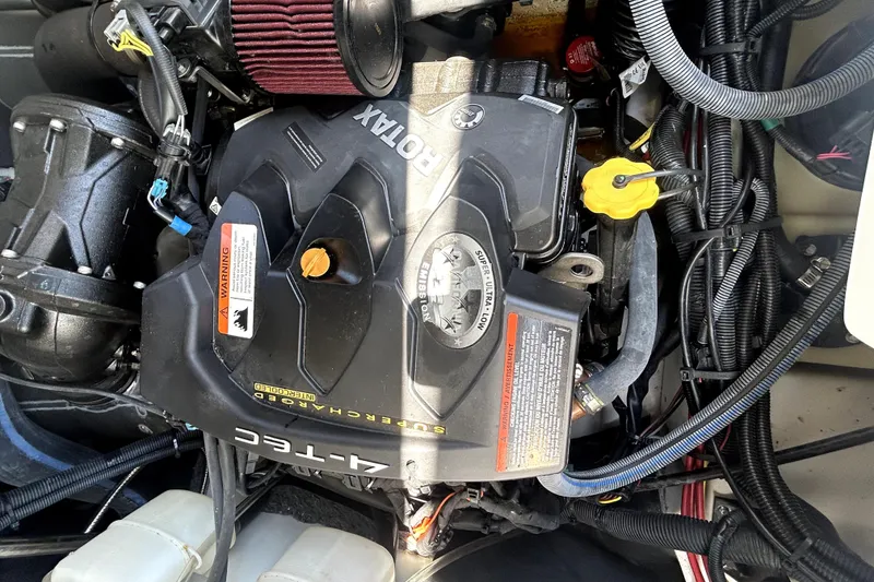 Slide: The Image of Engine of a 2017 Scarab 255 H.O. Impulse boat, Rotax 4-TEC. - 23
