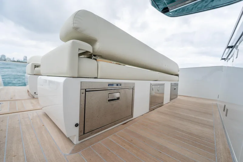 Slide: The Image of Luxury seating on the 2026 Solaris Power 44 Sport Turismo yacht deck. - 24
