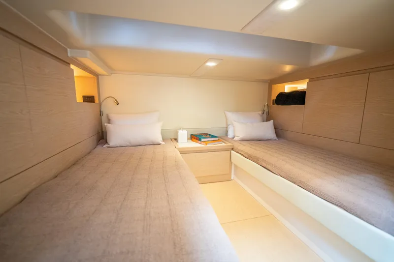Slide: The Image of Luxurious twin cabin interior of 2026 Solaris Power 44 Sport Turismo yacht. - 35